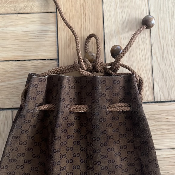 Gucci Monogram Suede Pouch / Purse - Picture 3 of 4